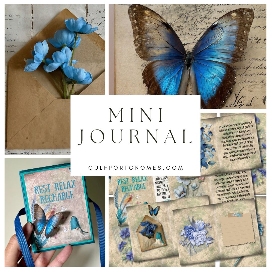 Printable Mini Journal & Story Book with Tutorial - Rest Relax and Recharge!