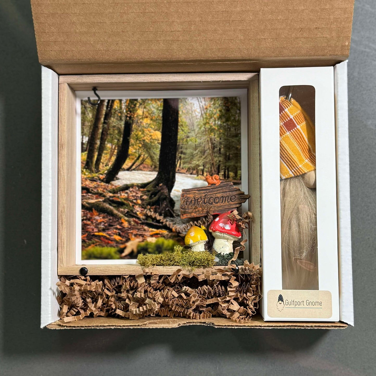 Gift Set - Welcome Gnome Forest Decor Gift set with 4" Plush Gnome