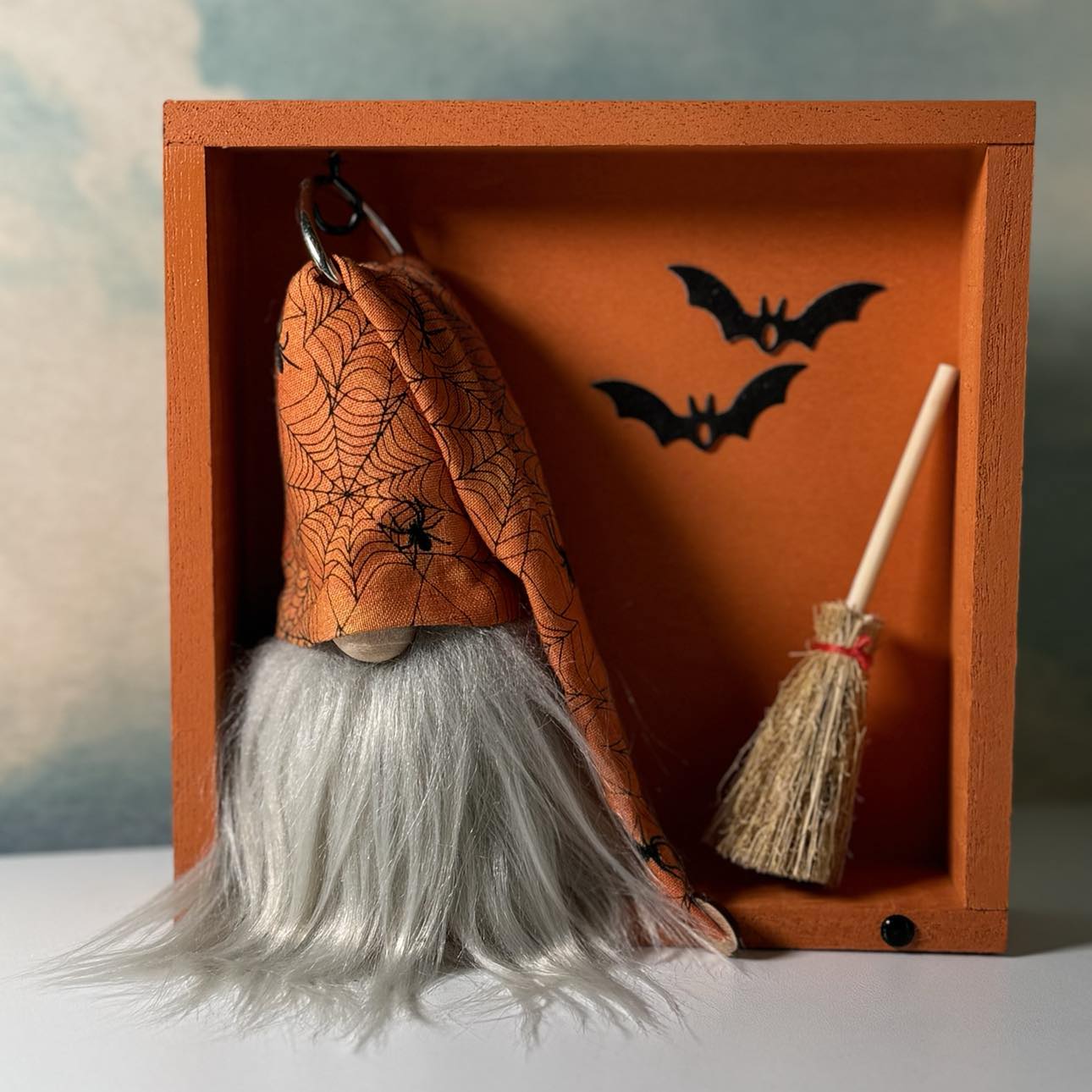 Gift Set - Happy Halloween Orange and Black Gnomes Spiders Bats Witches Gift set
