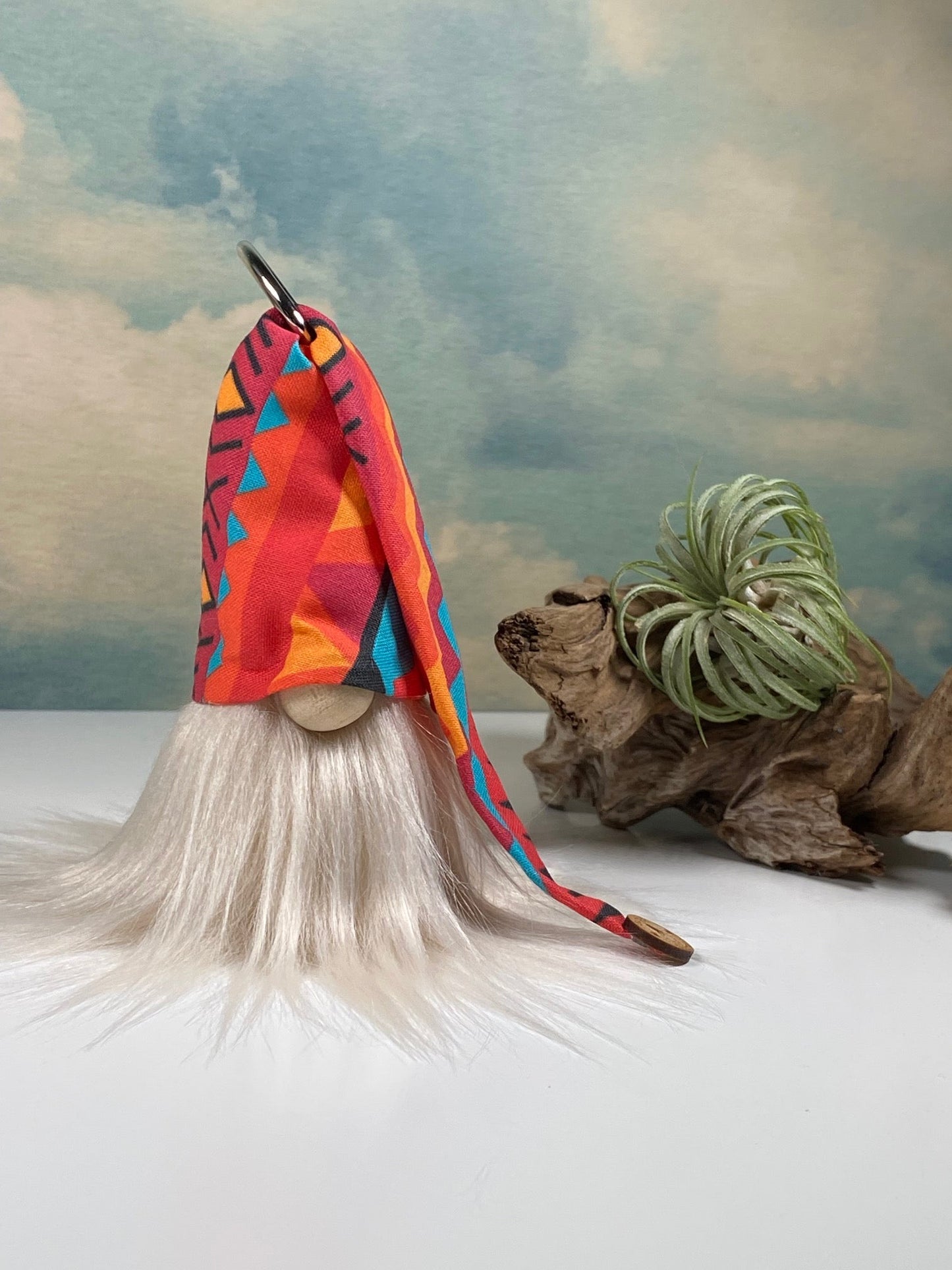 DIY Gulfport Gnome™ - Make Your Own Aztec Orange Pattern Collectible Decor- 4" Plush Gnome - Out West Decor