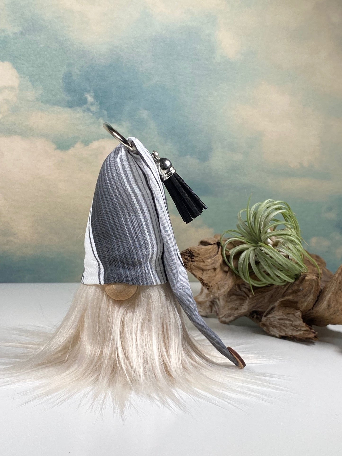 DIY Gulfport Gnome™ - Make Your Own Graduation Collectible Gnome- 4" Plush Gnome - Black White Stripes