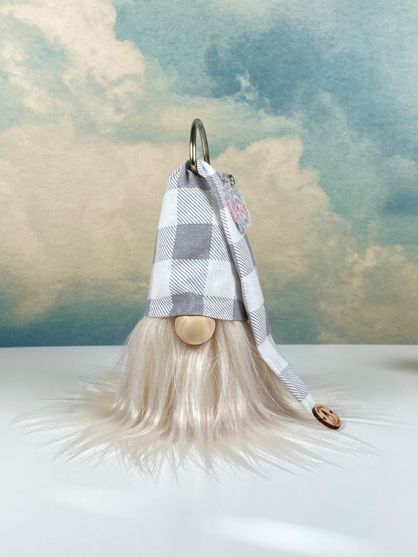DIY Gulfport Gnome™ - Make Your Own Grey Checkered Heart Smile Collectible Doll Figurine