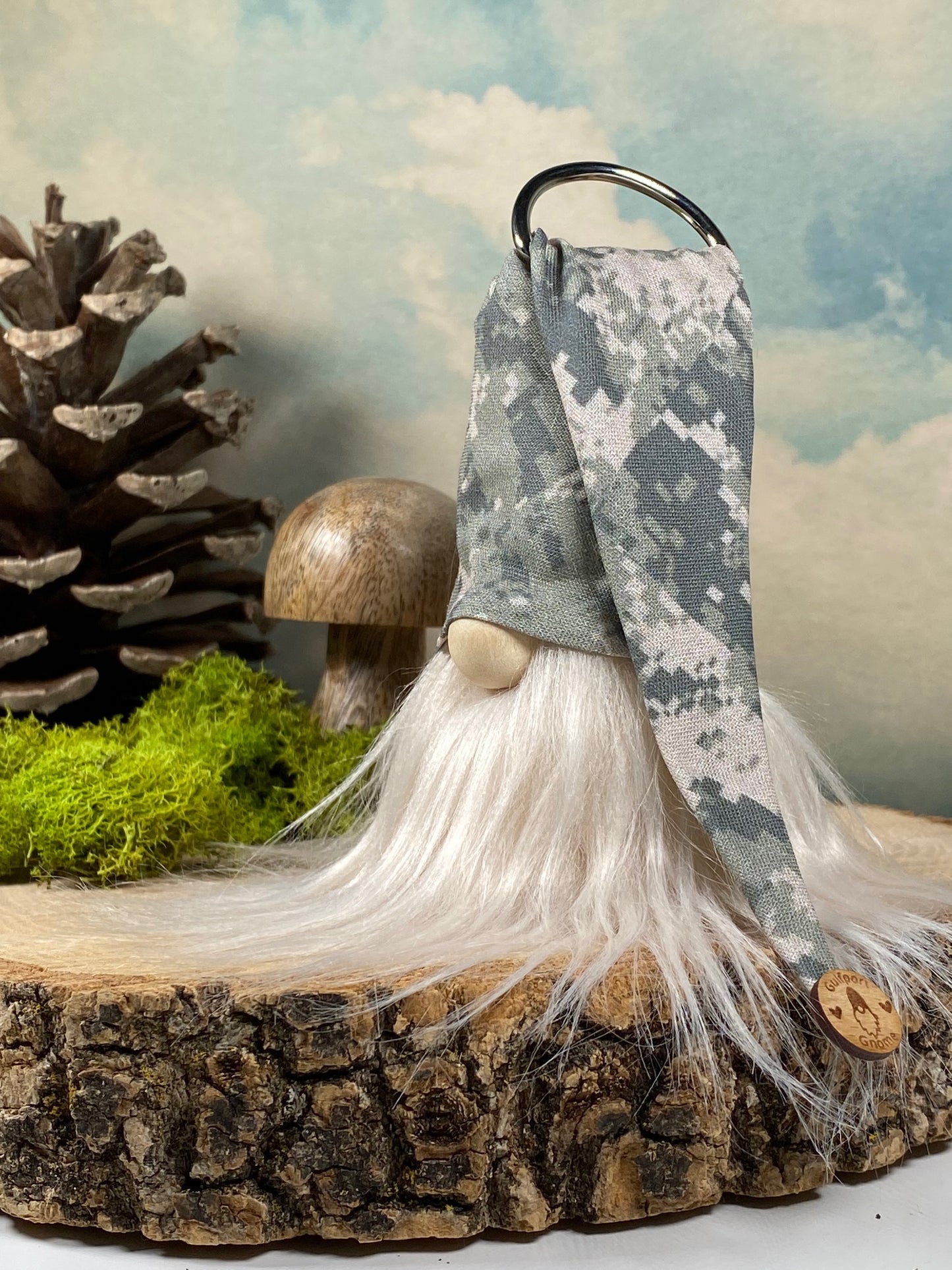 Gulfport Gnome™ - Camo Army National Guard Collectible Decor- 4" Plush Gnome - Army Gift
