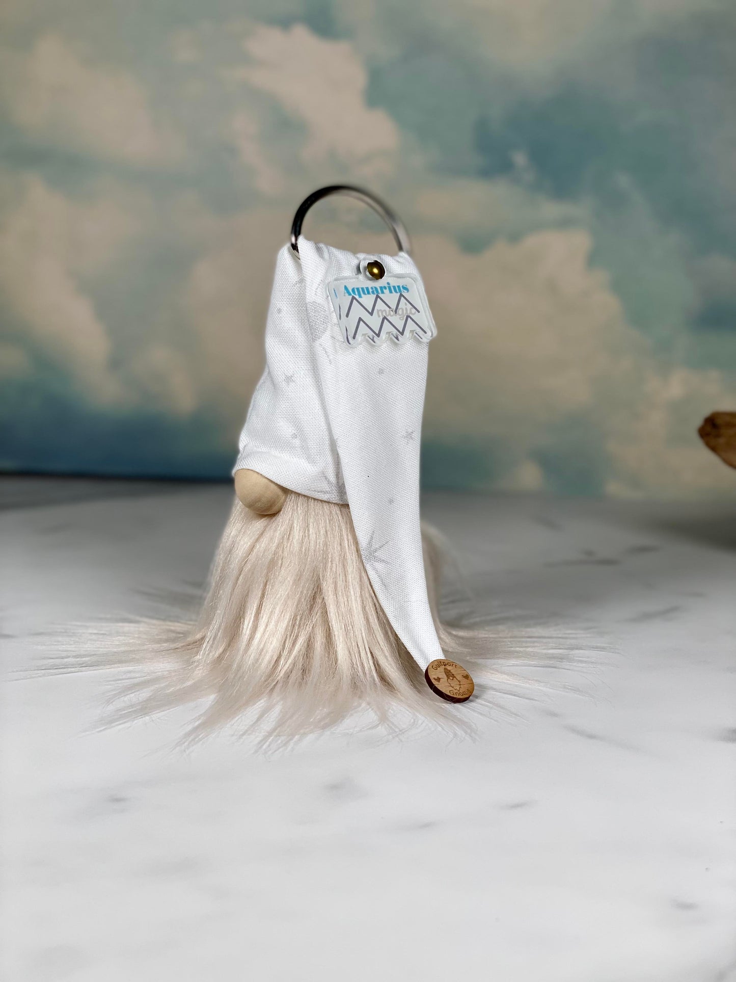 Gulfport Gnome™ - AQUARIUS Zodiac Sign Gnome- 4" Plush Mini Astrological Decor-Jan 20-Feb 18