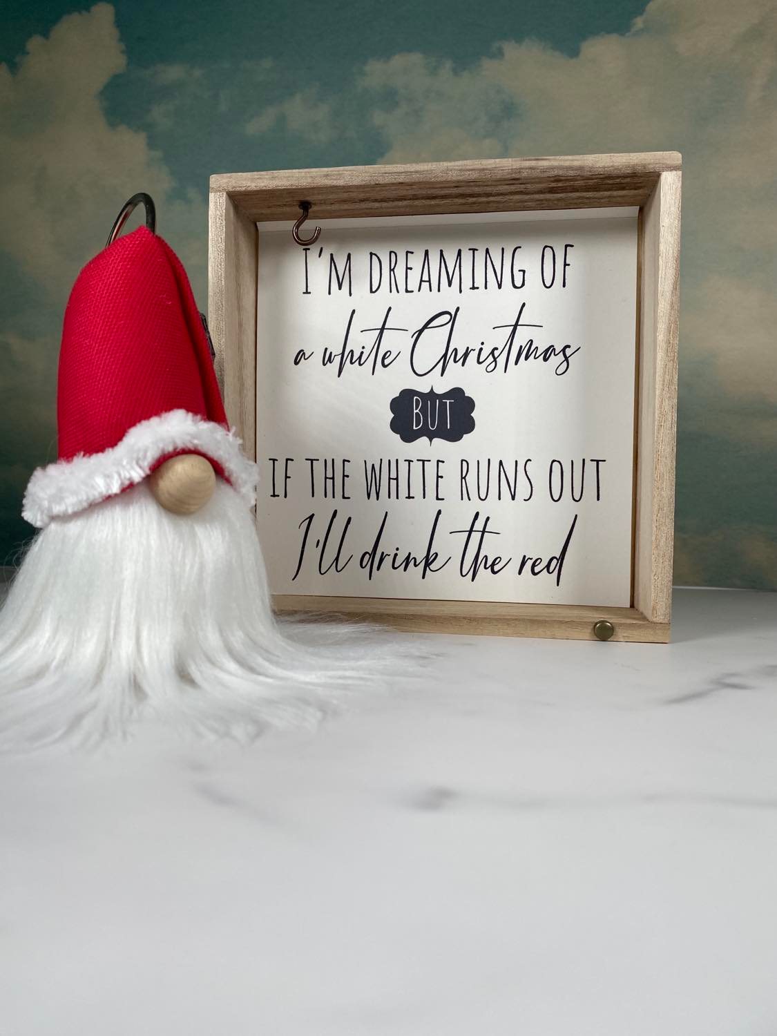 Gift Set - Wine Lovers Santa Gnome Decor Gift set with 4" Plush Gnome