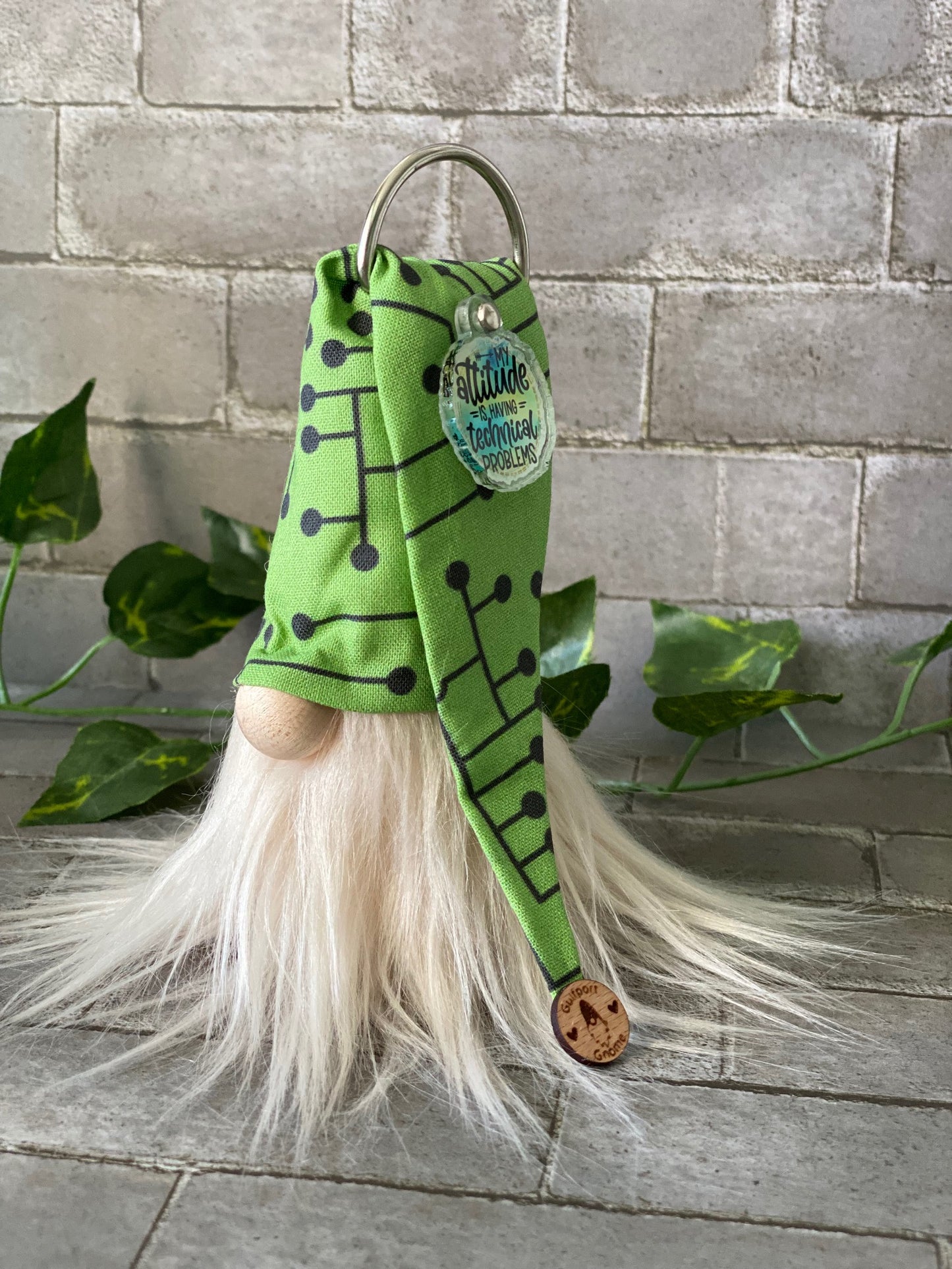 Gulfport Gnome™-Attitude Problem Gnome - Tech Inspired Office Desk Decor - Plush 4" Gnome
