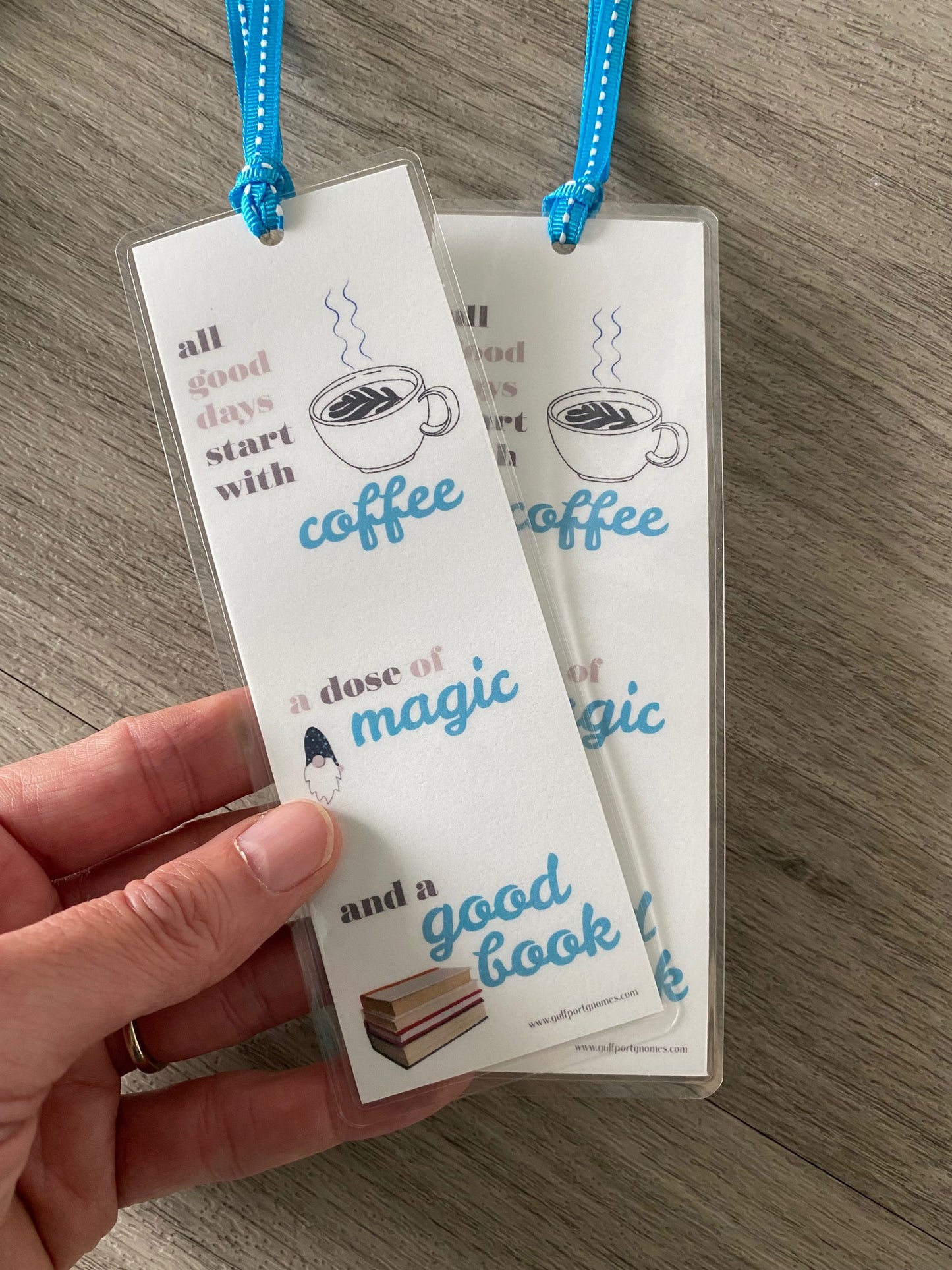 Coffee and Gnome Bookmark