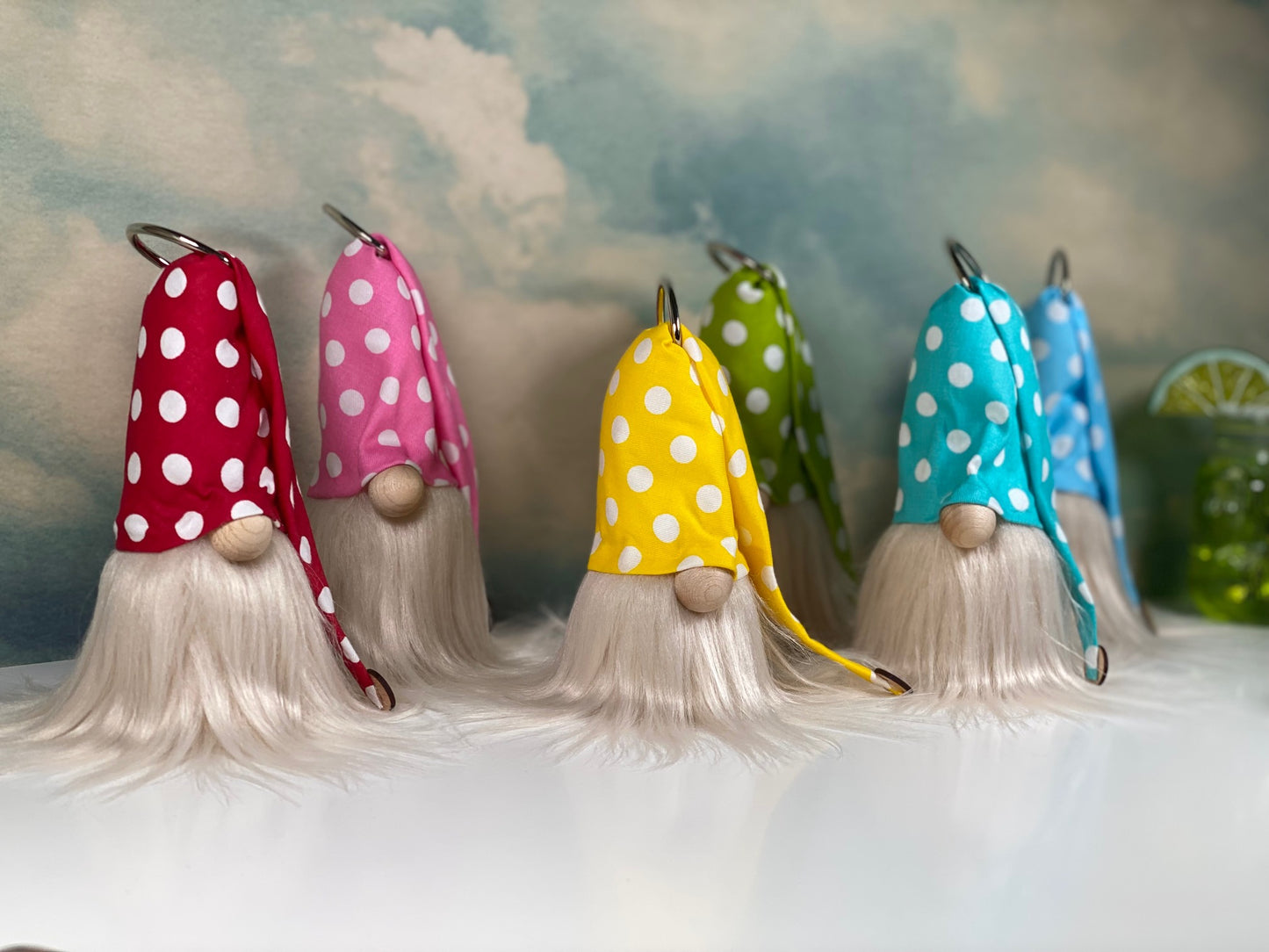 Gulfport Gnome™ - Yellow Polkadot Plush Gnome- Spring Home Decor