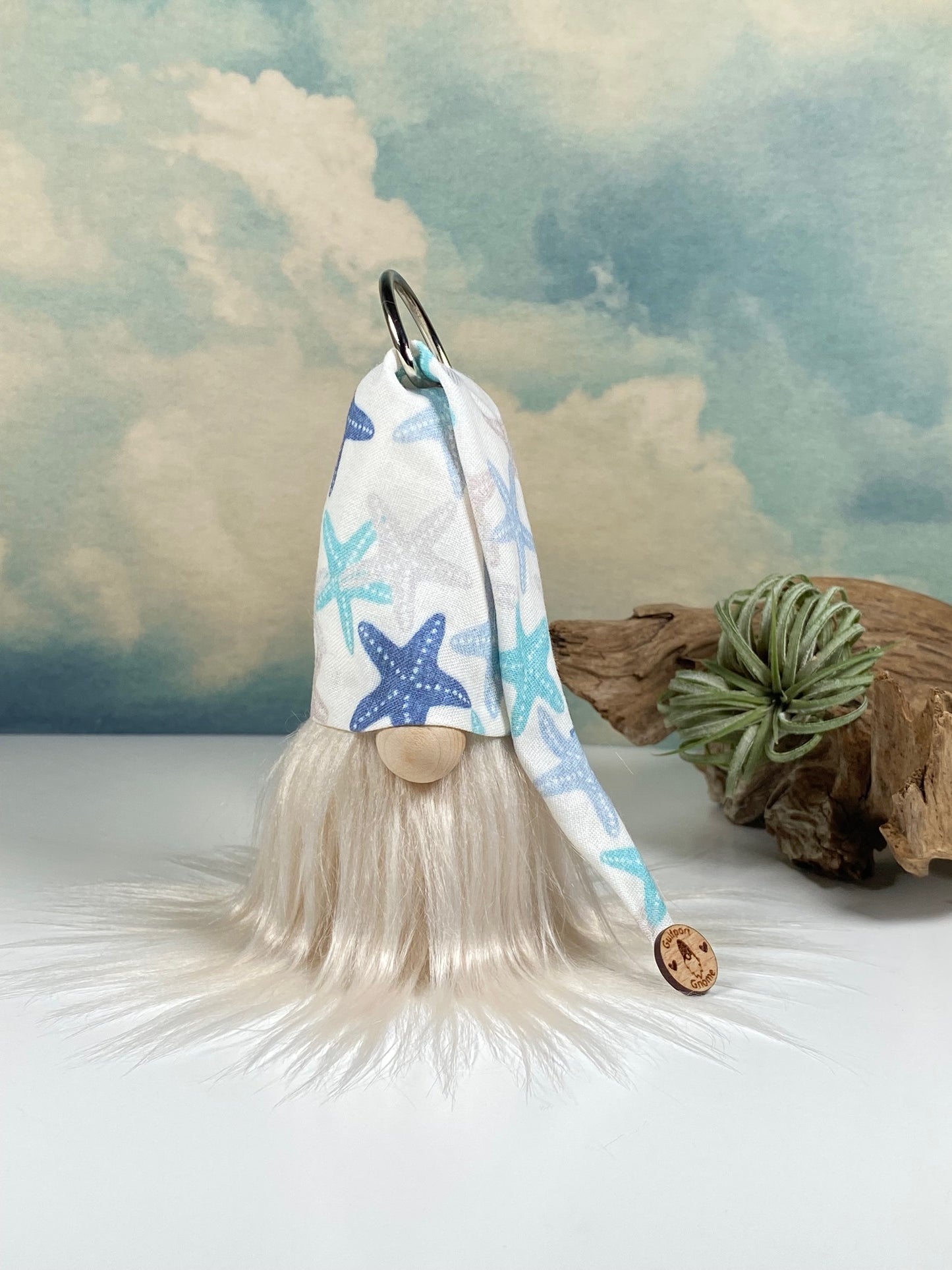 Gulfport Gnome™-Blue Starfish- 4" Plush Beach Home Decor Gnome