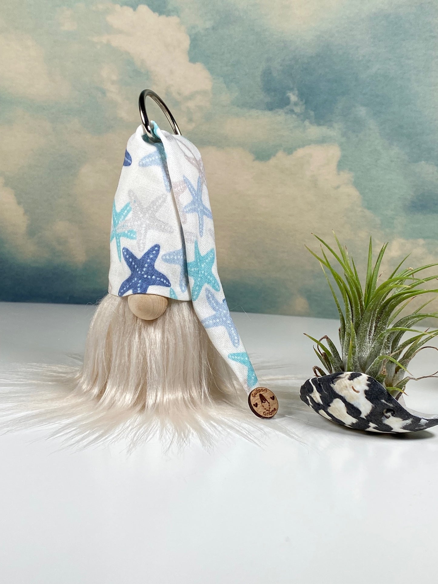 Gulfport Gnome™-Blue Starfish- 4" Plush Beach Home Decor Gnome