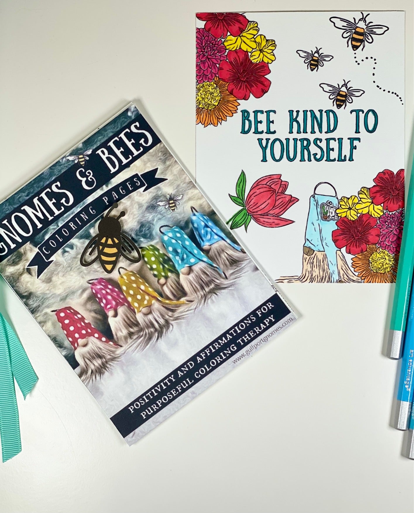 Coloring Book | Gnomes and Bees Coloring | Therapeutic Coloring | Digital Download | Instant Download Printable Coloring Book Gulfport Gnome™