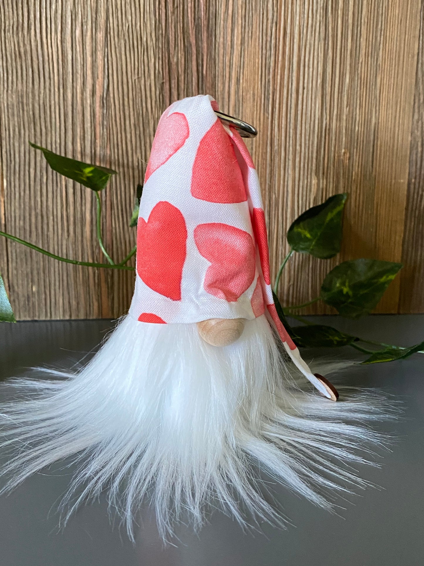 Gulfport Gnome™ - I Love You Valentines Gnome - 4" Plush Mini Decor Gnome - Red and White Hearts Gnome