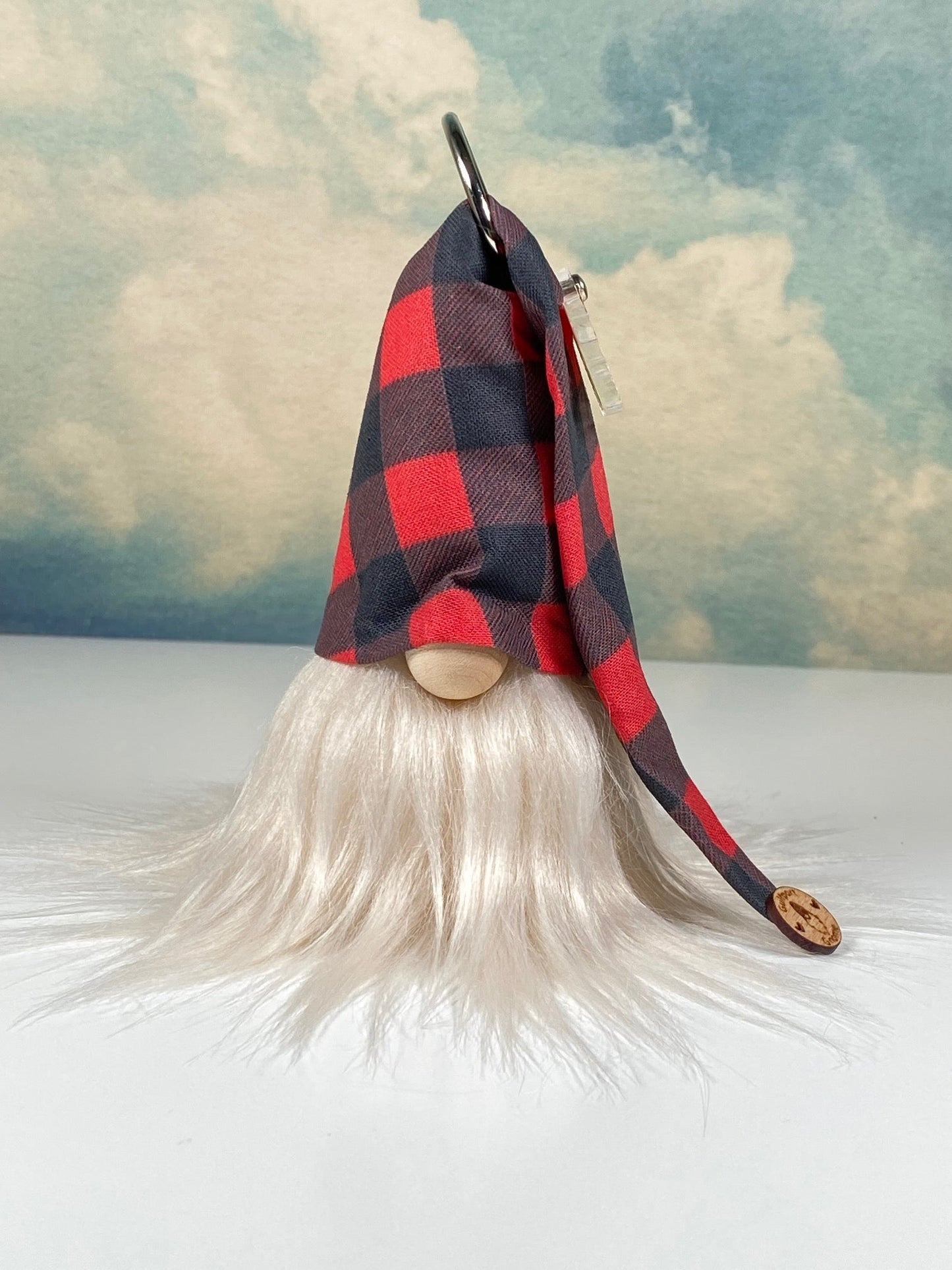 DIY Gulfport Gnome™-Make Your Own Camping Gnome - 4" Plush Mini Gnome with Red Buffalo Check Fabric