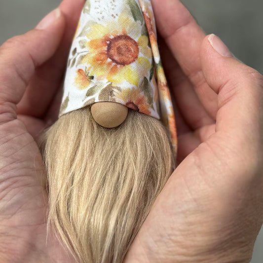 DIY Gnome - Make Your Own Sunflower Gulfport Gnome - 4" Plush Gnome Sunflower Love