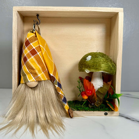Gift Set - Fall Gnome Mushroom Decor Gift set with 4" Plush Gnome