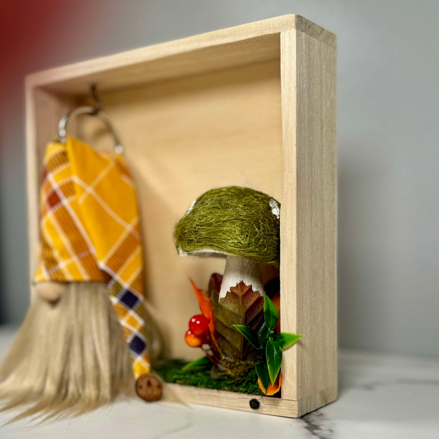 Gift Set - Fall Gnome Mushroom Decor Gift set with 4" Plush Gnome