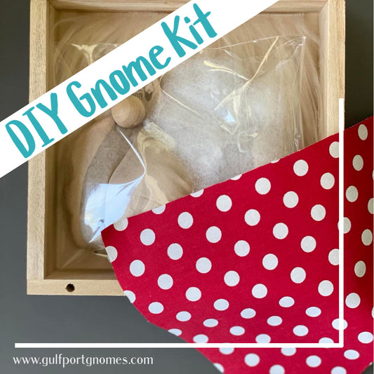 DIY Gulfport Gnome™ - Make Your Own Red Polkadot Plush Collectible Doll Home Decor