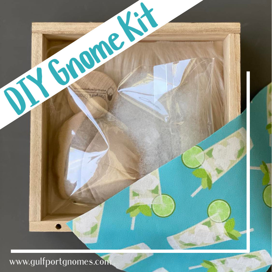 DIY Gulfport Gnome™-Make Your Own Tanned & Tipsy Beach Decor- 4" Plush Mini Vacation Beach Bag Accessory