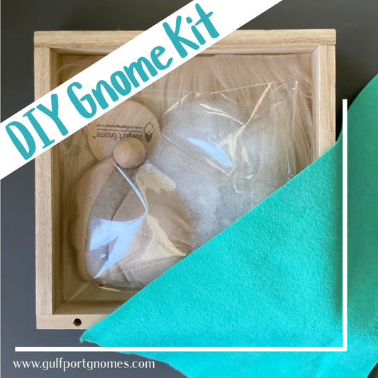 DIY Gulfport Gnome™-Make Your Own Teal Gnome Decor- 4" Plush Mini Decor Gnome