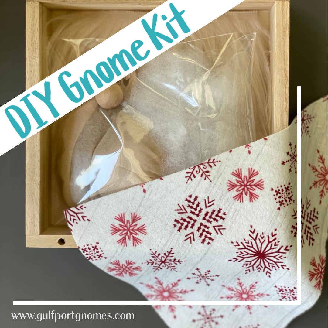 DIY Gulfport Gnome™ - Make Your Own Christmas Farmhouse Gnome - Holiday Home Decor - Gnome Ornament - Farmhouse Winter Snowflake Decor
