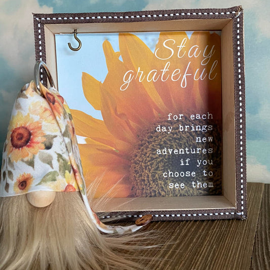 Gift Set - Gratitude Gift set with Gulfport Gnome™ - 4" Plush Gnome Gift Set - Sunflower Love