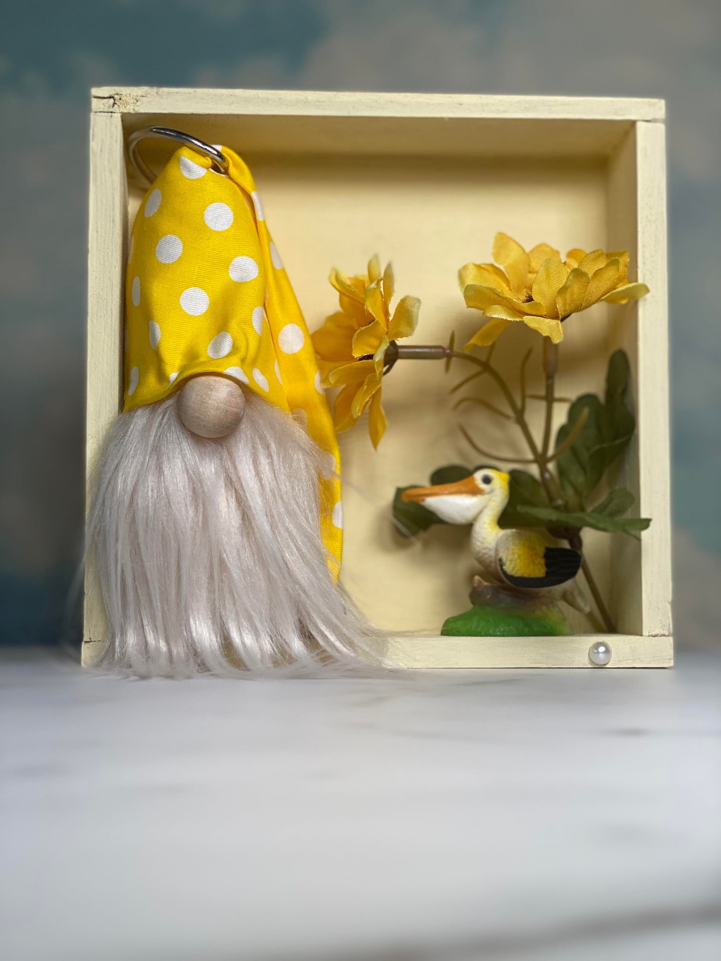 Gift Set - Pelican Lovers Gnome Decor Gift set with 4" Plush Gnome and Mini Pelican