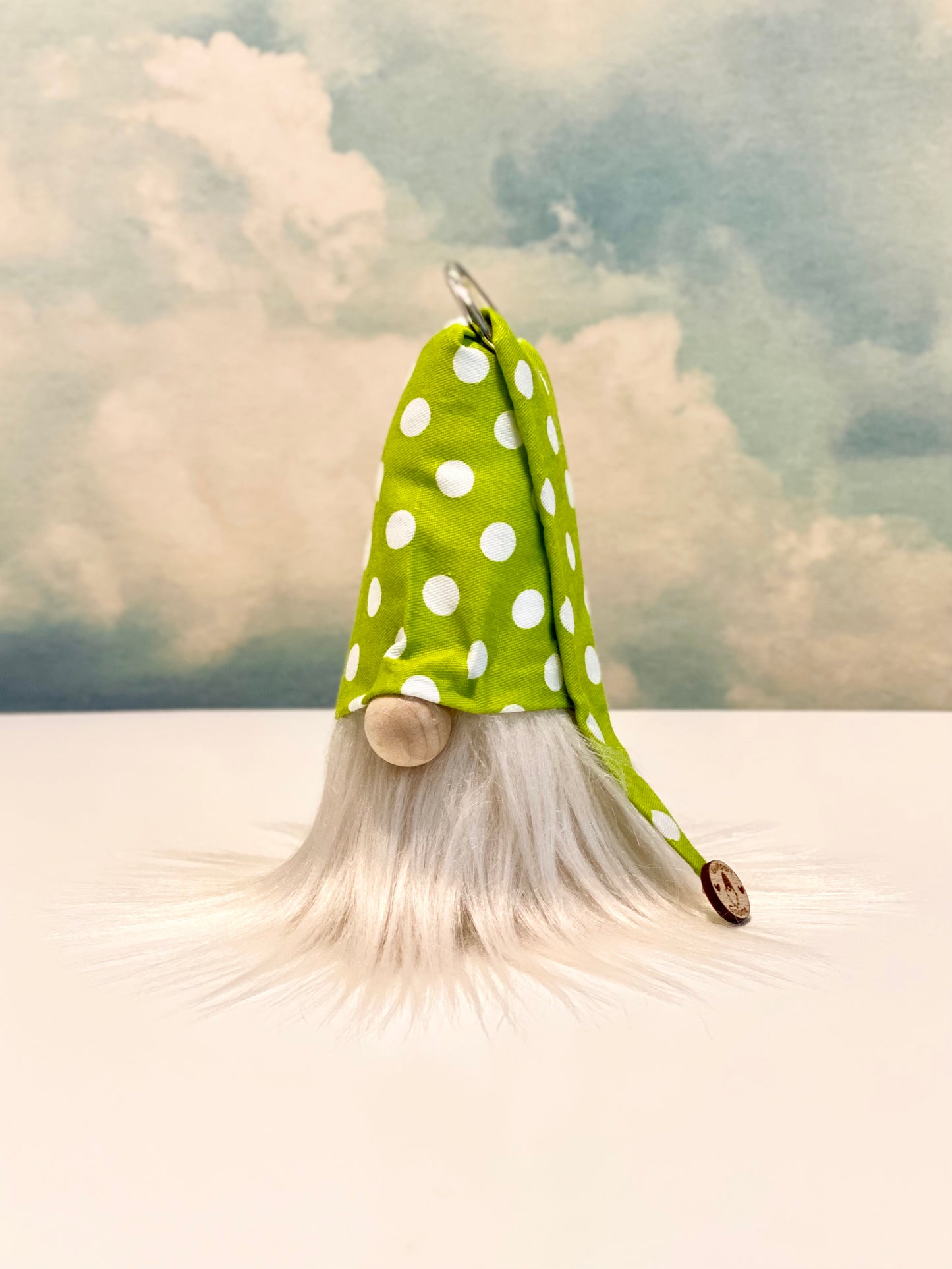 Gulfport Gnome™ - Spring Green Polkadot Plush Gnome- Spring Home Decor