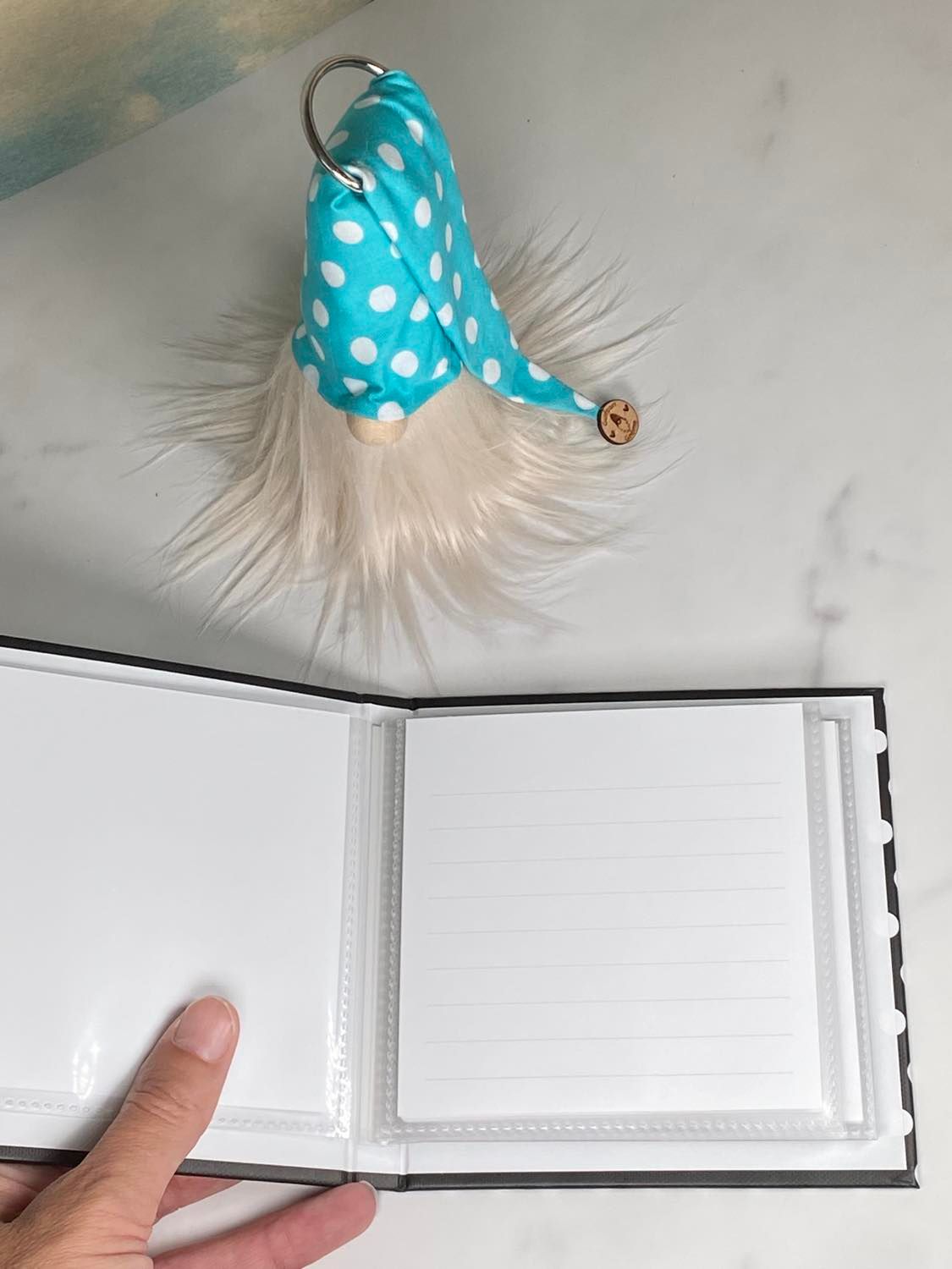 Gift Set - Memory Keeping Mini Photo Book Gift set with 4" Plush Gnome