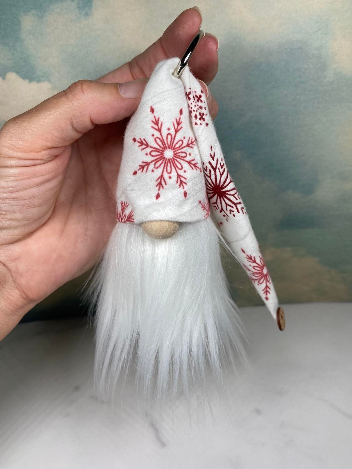 Gulfport Gnome™ - Christmas Farmhouse Gnome - Holiday Home Decor - Gnome Ornament - Farmhouse Winter Snowflake Decor