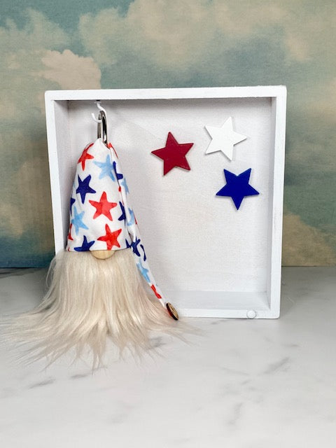 Gift Set - July 4th Americana with Gulfport Gnome™ - Red White Blue Gift Set- 4" Plush Gnome - Americana Decor