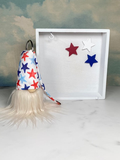 Gift Set - July 4th Americana with Gulfport Gnome™ - Red White Blue Gift Set- 4" Plush Gnome - Americana Decor