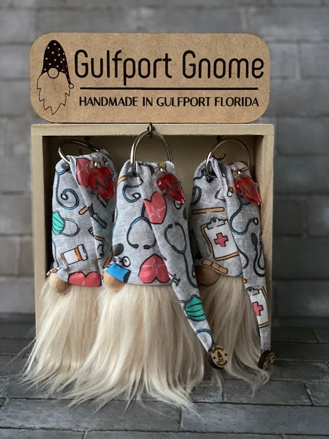 Gulfport Gnome™-Nurse Decor- 4" Plush Mini Medical Appreciation Gnome