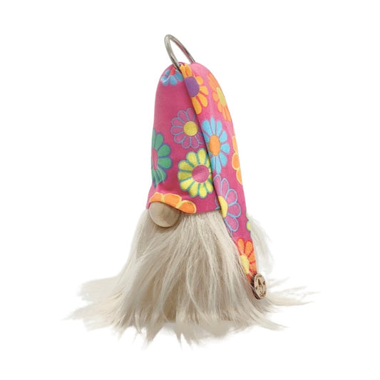 Gulfport Gnome™-Hippie Flowers Boho Decor - Plush Pink Gnome 4"