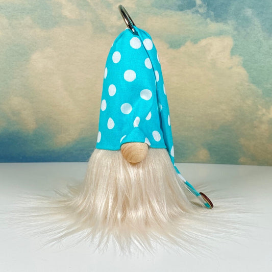 Gulfport Gnome™ - Teal Polka dot Plush Gnome- Spring Home Decor