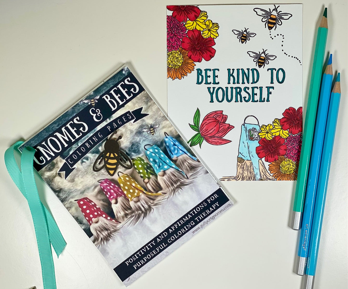 Coloring Book | Gnomes and Bees Coloring | Therapeutic Coloring | Digital Download | Instant Download Printable Coloring Book Gulfport Gnome™