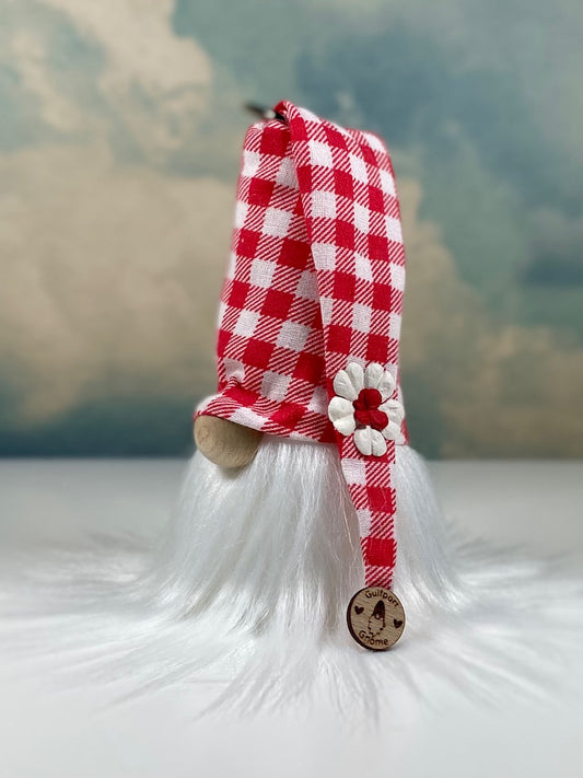 Gulfport Gnome™ - Red and White Collectible Decor- 4" Plush Gnome - Red Decor