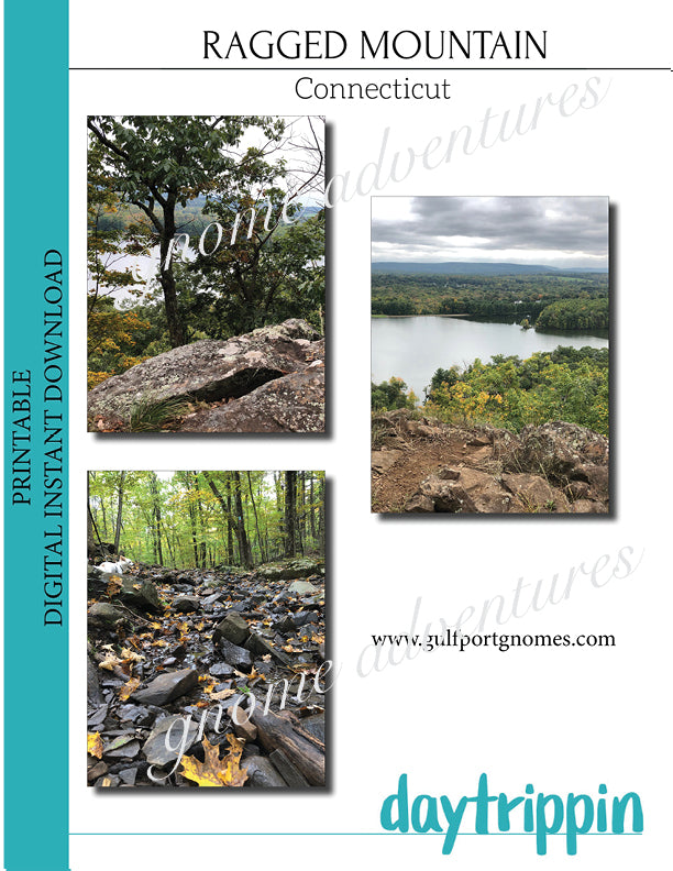 Digital Download-Bookmark and Pocket Cards-Daytrippin Adventure to Ragged Mountain and West Hartford Connecticut